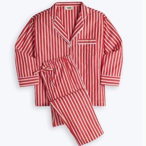 Sleepy Jones Marina Pajama Set in Red Breton Stripe